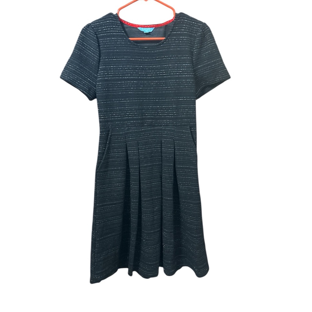 Draper James Black Dress with Red Trim